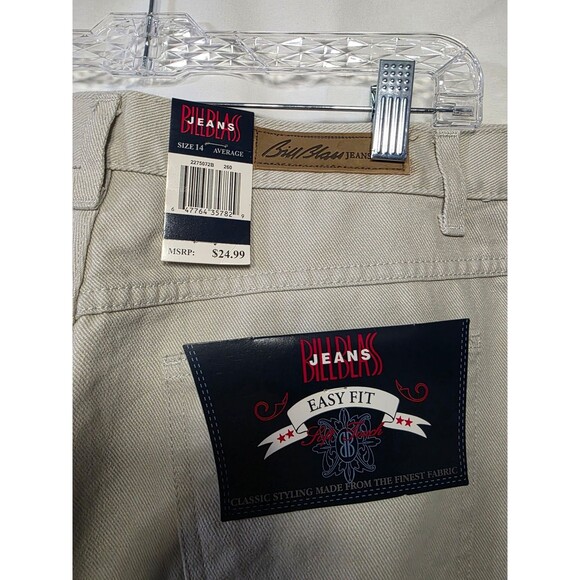 Bill Blass Jeans Easy Fit Classic Fit Beige Pants Size 14 Average New with Tags - Picture 4 of 5